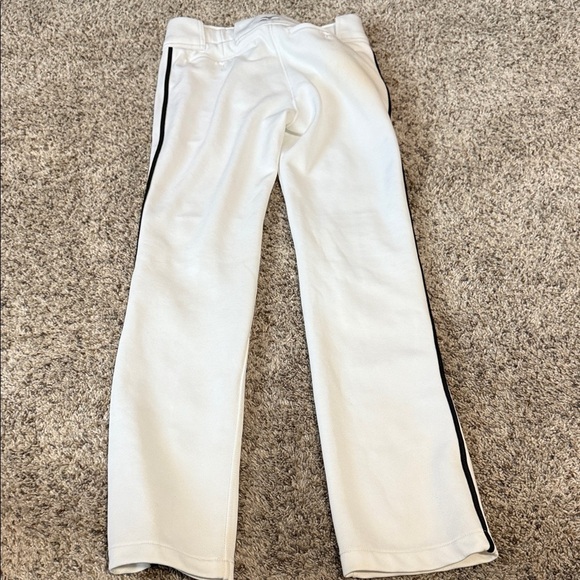 Mizuno Kids White Baseball pants with black piping - Picture 2 of 7